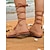 billige Ferietøfler-svarte gladiator-sandaler med snøring for kvinner - flatt design med stropper for sommerstrand og fritidsklær
