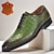 economico Scarpe Eleganti Classiche-scarpe oxford da uomo in pelle di coccodrillo verde con motivo – design con lacci in pelle di vacchetta di alta qualità per occasioni formali, aziendali e speciali