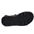 abordables sandalias de exterior-Sandalias de senderismo de piel sintética marrón para hombre: correas ajustables, diseño de punta cerrada, suela antideslizante, calzado exterior duradero para trekking de verano