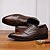 abordables Officiel-Homme Oxfords Cuir PU Respirable Confortable Antidérapantes Lacet Marron Automne Hiver