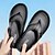 billiga Kjol sandaler-svarta flip flops för män med bekväm fotbädd, avslappnad slip-on design för dagligt slitage och avkopplande