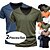 abordables T-shirts en Coton et Lin-Homme T-shirt Manches courtes Col en V Été Uni Mode Designer Basique Col en V Pack multiple Vacances Rue Sortir Blanc + Noir Blanc et bleu Orange / Vert T-shirt haut de gamme pour homme