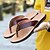 billige Kjole sandaler-brune flip flops i imitert skinn for menn - uformelle sommersandaler med åpen tå og komfortabel såle for strand- og hverdagsbruk