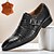 baratos Sapatos Sociais Clássicos-sapatos masculinos de couro preto com padrão de crocodilo e tira de monge – couro de vaca premium, estilo formal para negócios e ocasiões especiais