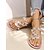 billige Ferietøfler-flate sandaler dekorert med rhinsteins-sommerfugler - elegante og stilige sommersko for strand-, fritids- og ferieklær