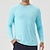 abordables t-shirts de base-Homme T-shirts de protection solaire T-shirt manche longue Col ras du cou Été Printemps Couleur Unie Actif Col rond Sport &amp; Loisir Pêche Bleu Ciel Noir Blanche T-shirt haut de gamme pour homme