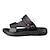 billiga Semester Sandaler-Herr Sandaler Platta sandaler PU Läder Andningsfunktion Bekväm Halksäker Loafers Svart Brun