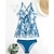 abordables Surf Tankinis &amp; Bikinis-Femme Tankini Maillot De Bain Deux Pièces V Profond Maillots de Bain Maillots de Bain Bleu Respirable Séchage rapide Poids Léger Sans Manches - Natation Surf Plage Eté Printemps Grande Taille