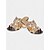 preiswerte Kleidungs-Sandalen-Sandalen mit Absatz und goldenen und grünen Strasssteinen verziert – glamouröse Abendschuhe für Damen
