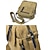 tanie Torby męskie-męska płócienna torba typu crossbody – wielokieszeniowa, vintage'owa, z regulowanym paskiem, idealna do podróży, pracy lub codziennego użytku, kolor czarny khaki, kawa