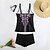 abordables One Pieces &amp; Tankinis-Mujer Tankini Traje de baño de dos piezas Escote en V Bañadores Bañadores Negro Morado Transpirable Secado rápido Ligero Sin Mangas - Natación Surf Playa Verano Primavera Talla Grande