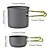 baratos Cozinha de acampamento-conjunto de utensílios de cozinha para acampamento, conjunto de mini panelas de acampamento antiaderente e leve com placas de chaleira de aço inoxidável, colher para mochila, caminhadas, cozinha ao ar