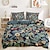 economico 100% cotone-profondo set copripiumino botanico - include copripiumino e federe - ricco design ispirato alle piante - tessuto morbido e confortevole - perfetto per l&#039;arredamento elegante della camera da letto