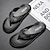 billiga Kjol sandaler-svarta flip flops för män med bekväm fotbädd, avslappnad slip-on design för dagligt slitage och avkopplande