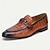 cheap Premium Leather Loafers-Men&#039;s Premium Cowhide Leather Loafers - Crocodile Pattern with Metal Bit Decoration for Formal and Business Wear