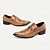billige Elementære Sko-Slip-on sko i brunt slangemønster til mænd med metaltåkappe og løvepynt - western-stil i premium okseskind til formelle begivenheder og fester