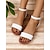 billiga Semester Sandaler-bruna damsandaler med ankelband med öppen tå design - lediga platta sommarskor för dagligt bruk och semester