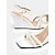 voordelige Casual sandalen-dames met parels versierde sleehakken – elegante open teen bruidssandalen voor bruiden en formele gelegenheden