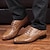 ieftine Formal-Bărbați Oxfords Model de crocodil PU piele Respirabil Comfortabil Anti-Alunecare Dantelat Maro Deschis Negru Toamnă Iarnă