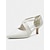 abordables Semi-formel-Escarpins à talons aiguilles blancs à brides croisées et boucle en strass – chaussures élégantes pour femmes pour événements formels