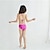 billige To-delt badedragt-Børn Pige Badedragt Bikini udendørs Fest Havfrue Ferie Mode Badedragter 4 år + Sommer Gul Lyserød