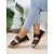 voordelige Casual sandalen-dames gele open sandalen met dubbele bandjes en geweven zool – stijlvolle en comfortabele zomerschoenen voor casual uitjes