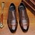 abordables Officiel-Homme Oxfords Cuir PU Respirable Confortable Antidérapantes Lacet Marron Automne Hiver