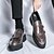 billige Semi-formel-mænds guldmetallic loafers med dobbelt spænde og chunky sål - stilfulde festsko til formelle og afslappede lejligheder