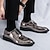 billige Brogue sko-brogue-sko i guldlak i imiteret læder til mænd - klassisk snøredesign med vingespidser til formelle begivenheder, fester og bryllupper