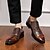 abordables Officiel-Homme Oxfords Cuir PU Respirable Confortable Antidérapantes Lacet Marron Automne Hiver
