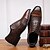 abordables Officiel-Homme Oxfords Cuir PU Respirable Confortable Antidérapantes Lacet Marron Automne Hiver