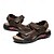 abordables sandales d&#039;extérieur-sandales de randonnée en similicuir marron clair pour hommes - bretelles réglables, conception respirante, semelle antidérapante, chaussures d&#039;été confortables pour le trekking et les aventures en plein air