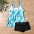 preiswerte Surfen Tankinis &amp; Bikinis-Damen Tankini Bikini, Zweiteiler Bademode Badeanzug Schwarz Weiß Atmungsaktiv Schnelltrocknend Leichtgewichtig Ärmellos - Schwimmen Surfen Strand Sommer Frühling Übergröße