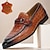 cheap Premium Leather Loafers-Men&#039;s Premium Cowhide Leather Loafers - Crocodile Pattern with Metal Bit Decoration for Formal and Business Wear