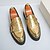 billige Semi-formel-mænds guldmetallic loafers med dobbelt spænde og chunky sål - stilfulde festsko til formelle og afslappede lejligheder