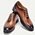 abordables Chaussures de Costume Classiques-chaussures oxford en cuir de vachette de qualité supérieure pour hommes – modèle à lacets formel marron dégradé pour les affaires, les mariages et les occasions spéciales