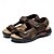 abordables sandales d&#039;extérieur-sandales de randonnée en similicuir marron clair pour hommes - bretelles réglables, conception respirante, semelle antidérapante, chaussures d&#039;été confortables pour le trekking et les aventures en plein air