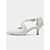 abordables Semi-formel-Escarpins à talons aiguilles blancs à brides croisées et boucle en strass – chaussures élégantes pour femmes pour événements formels