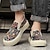 billige Slip-on casual sko-Slip-on sneakers i canvas i sydvestlig mønster – komfortable, stilfulde fritidssko til hverdagsbrug