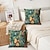 baratos estilo floral e plantas-Capa de almofada decorativa com folhas tropicais 1 peça, capa de almofada quadrada macia para sofá, fronha para quarto, sala de estar, sofá, cadeira
