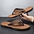 billige Uformelle sandaler-mænds afslappede flip flops - slidstærk tekstureret sål med flettede stropper til strand, pool og hverdags sommertøj
