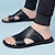 billige Uformelle sandaler-mænds sandaler i præget imiteret læder med åben tå – afslappet slip-on-design med åndbare perforeringer til udendørsbrug om sommeren