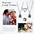 baratos Presente de Casamento-1 Par Conjunto de Colar de Projeção de Foto Personalizado Presente de Joias de Casamento Pendurados com Fotos Presente Romântico Ideal para Amantes Perfeito para Casamento