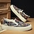 billige Slip-on casual sko-Slip-on sneakers i canvas i sydvestlig mønster – komfortable, stilfulde fritidssko til hverdagsbrug