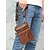 tanie Torby męskie-męska skórzana torba typu crossbody w stylu vintage w kolorze brązowym – wielokieszeniowa torba na ramię do podróży, pracy i codziennego użytku, kolor czarny, brązowy, kawa