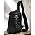 billiga Herrväskor-Gothic skull crossbody-väska för män – svart slingväska med flera fickor och stor kapacitet med justerbar rem, perfekt för vardags-, utomhus- och festivalkläder