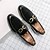 economico Semi-formale-mocassini da uomo di lusso in velluto rosso e pelle verniciata nera – eleganti scarpe eleganti slip-on con fibbia in metallo per matrimoni ed eventi formali
