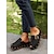 billige Casual sandaler-kvinders peep-toe wedge muldyr med spændestropper og besat accenter – komfortable slip-on sandaler til fritidstøj og sommerudflugter