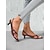 economico Sandali Eleganti-sandali da donna con tacco a gattino rosso con design a cinturini incrociati e punta aperta - scarpe estive alla moda per il lavoro e le uscite quotidiane