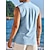 economico Canotte da palestra-Per uomo Camicia di lino Canotta Maglia Henley Maglietta smanicata Senza Maniche Henley Estate Semplice Moda Designer Muscolo Bottoni All'aperto Uscire Palestra Nero Bianco Blu marino Maglietta Top